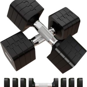 15LB 20LB 40LB 50LB Adjustable Dumbbell Set Free Weights Dumbbells Set for Women Men Hand Weights Sets Adjust Dumbbell Weight Sets for Home Gym Exercise Workout Strength Training Equipments