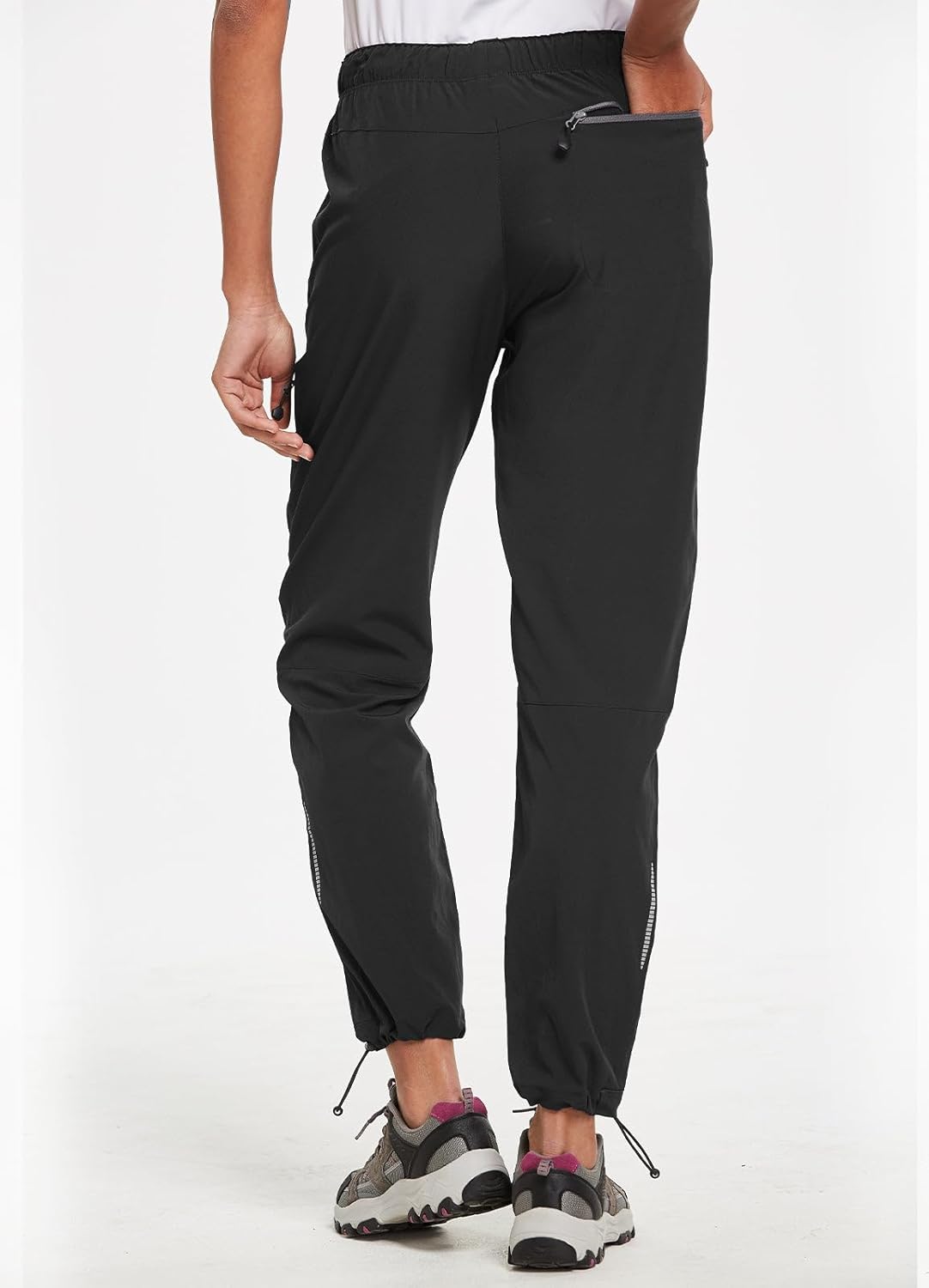 baleaf Women's Hiking Pants Quick Dry Lightweight Water Resistant Elastic Waist Cargo Pants for All Seasons - Image 3