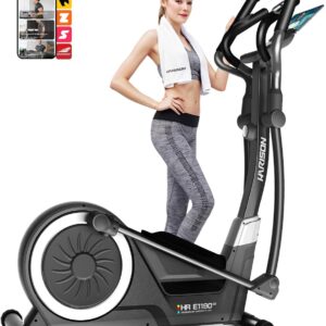 HARISON Elliptical Machine for Home 350 LBS Capacity, Magnetic Elliptical Exercise Machine with 16-Level Resistance Control, Elliptical Trainer with HARISON Bluetooth (Black)
