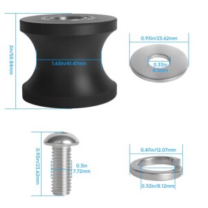 2set 8004225 U-Groove Guide Wheels Elliptical Machine Replacement Leg Roller Compatible with Schwinn E614, E616, 430, 470, 100367,100383 Elliptical Replacement Parts