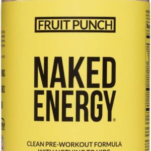 NAKED Fruit Punch Energy – Clean Pre Workout Supplement for Men and Women, Vegan Friendly, No Added Sweeteners, Colors Or Flavors – 30 Servings