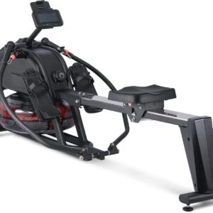Garvee Rowing Machine Workout, Rowing Exercise Equipment with 16 Levels of Quiet Dual Slide, Rowing Exercise Machine, 350 LB Weight Capacity, Magnetic Rowing Machine for Home Use, App Compatible