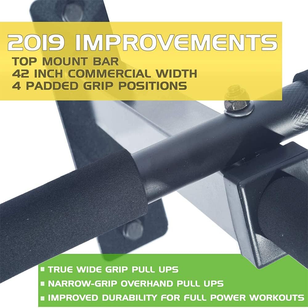 Wall Mount Pull Up Bar with Extra Clearance, Fits 16" Studs by Ultimate Body Press - Image 5