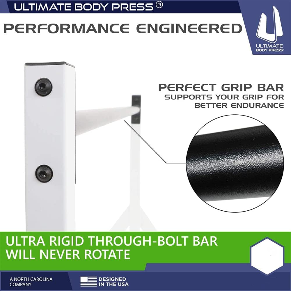 Wall or Ceiling Mount Pull Up Bar with 48” Straight Bar and 22” Risers, Double Wall Mounting Plates Fit 16” or 24” Studs and Joists by Ultimate Body Press - Image 4