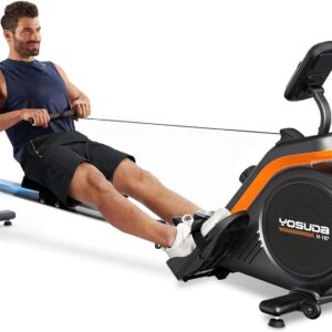 YOSUDA Magnetic Rowing Machine 350lbs Weight Capacity with Bluetooth, Foldable Rower for Home Use