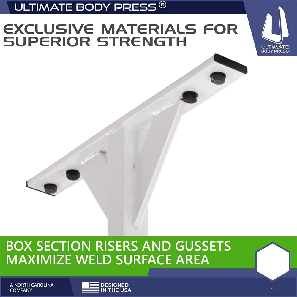 Wall or Ceiling Mount Pull Up Bar with 48” Straight Bar and 22” Risers, Double Wall Mounting Plates Fit 16” or 24” Studs and Joists by Ultimate Body Press - Image 6