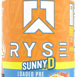 RYSE Loaded Pre Workout Powder – SunnyD Tangy Original – Daily Pre-Workout for Men & Women with 300mg Caffeine, Beta Alanine, and Citrulline for Pump, Focus, and Energy – 30 Servings