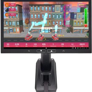 Aviron Strong Series Rower: 22″ HD Touchscreen, Dual Air & Magnetic Resistance up to 100 lbs. Game-Based Workouts, Streaming, Compact Design, Black