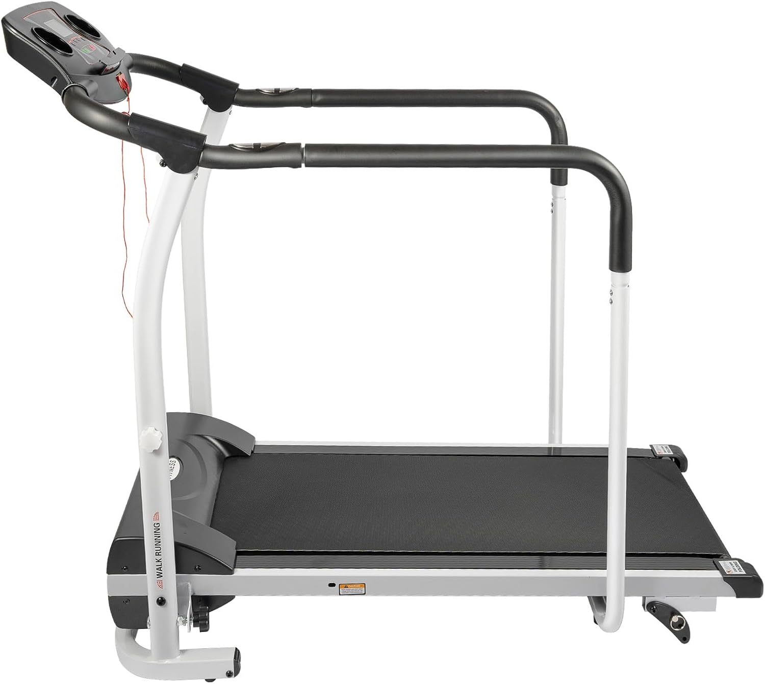 Walking Treadmill with Full Length Handrails & Heart Rate Sensor, LCD Display Screen Elderly Treadmill, Recovery Fitness Exercise Machine Foldable for Home use with Holder, 300 lbs Capacity