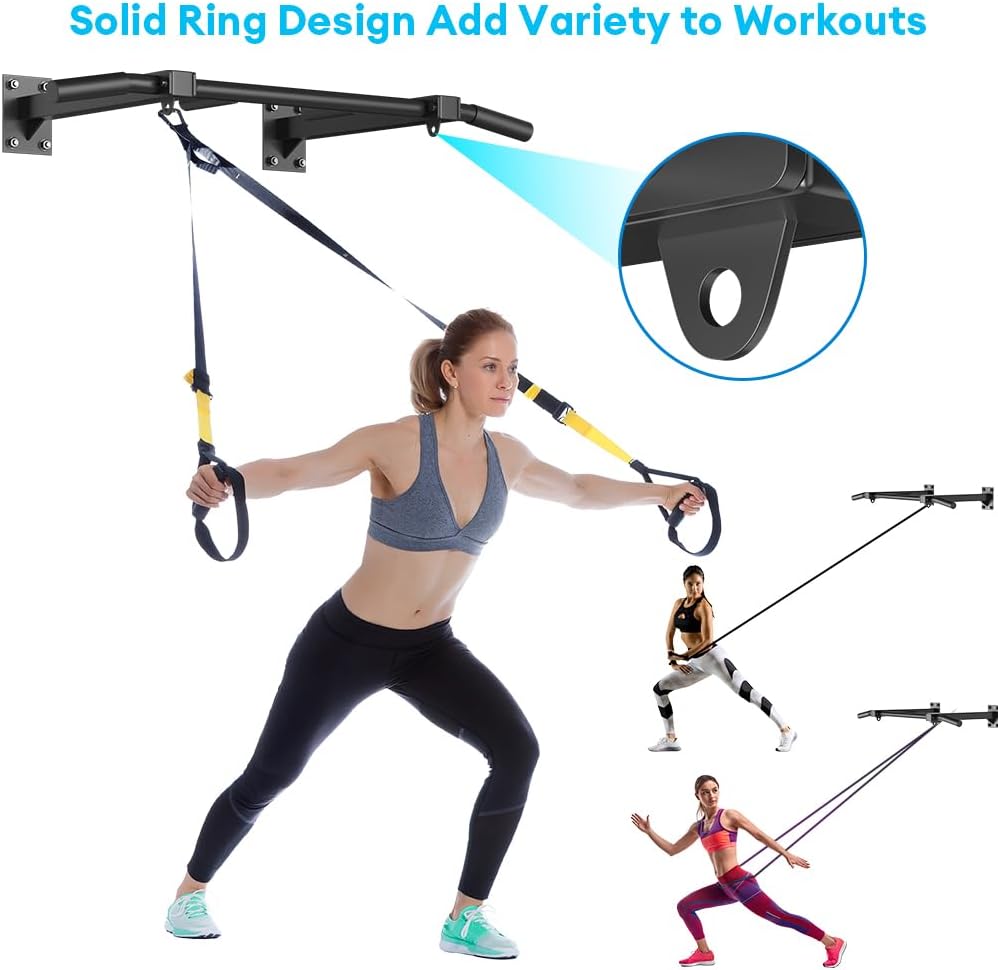 Wall Mount Pull Up Bar, Joist Mount Pull Up Bar, Beam and Rafter Mounted Chin Up Bar for Home Gym With Wood Mount and Wall Mount Screws - Image 4
