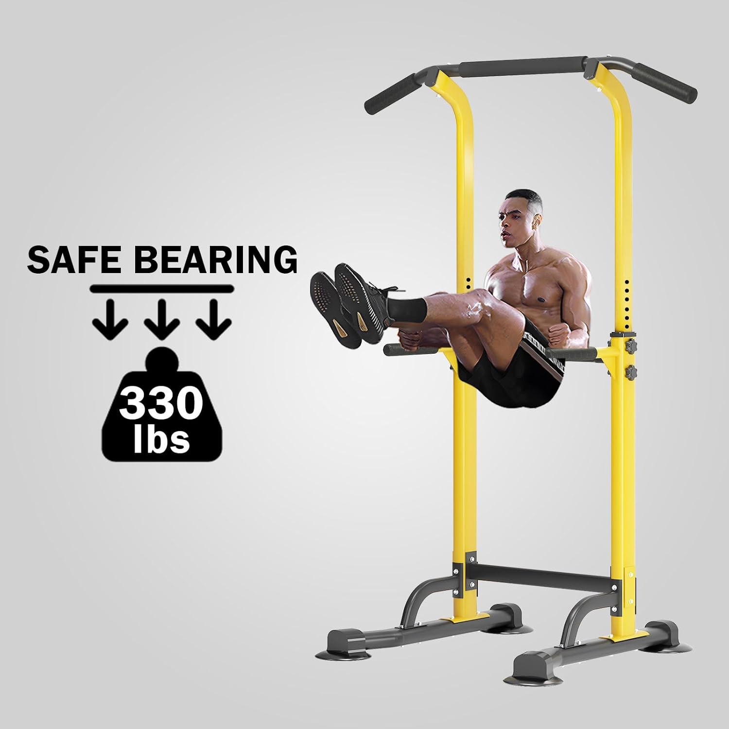 SogesPower Power Tower Dip Station Pull Up Bar for Home Gym Adjustable Height Strength Training Workout Equipment,Pull Up Bar Station - Image 3