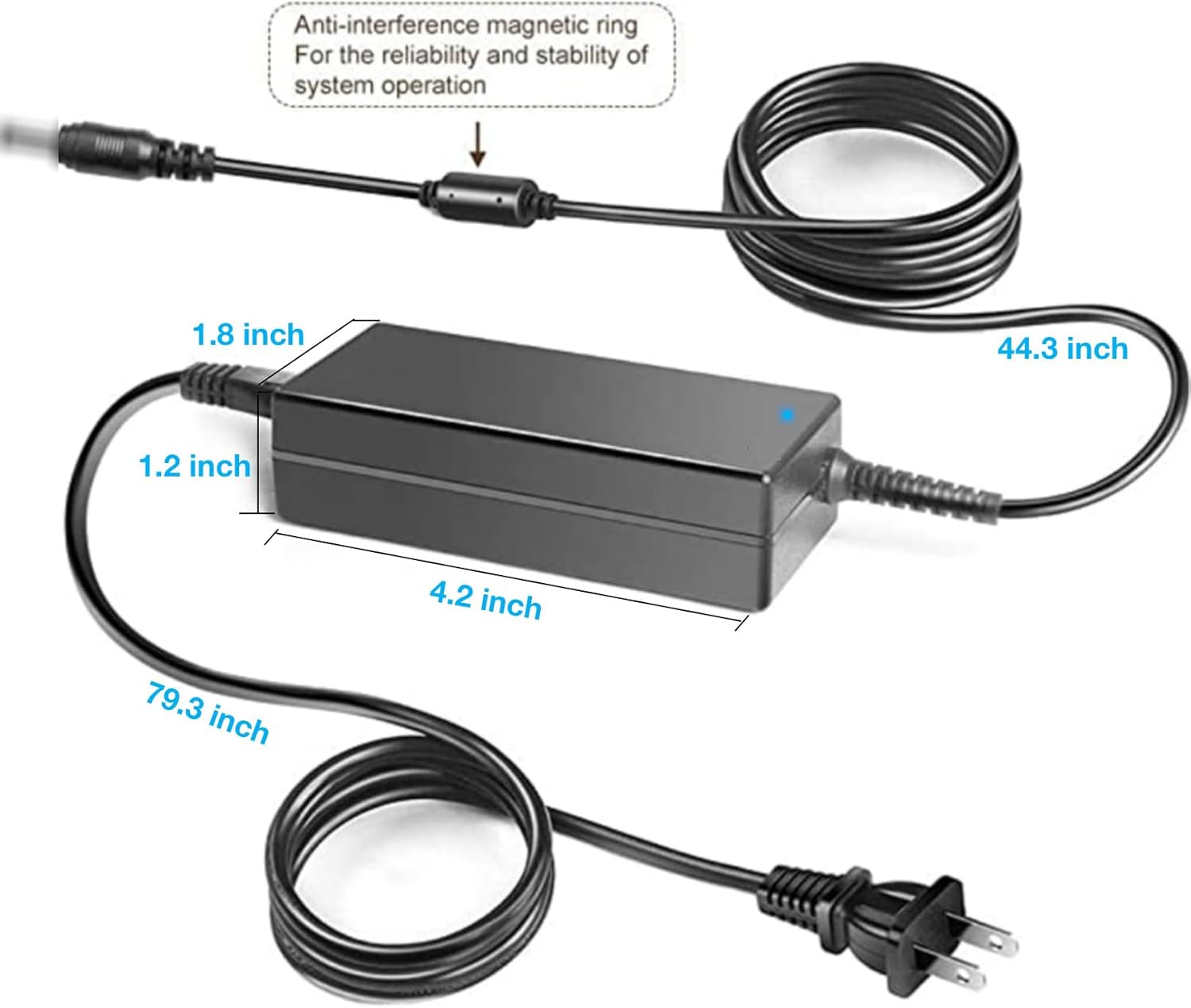 AC Adapter Replacement for Precor EFX 5.17 EFX517 CrossRamp Elliptical Trainer Power Supply - Image 2