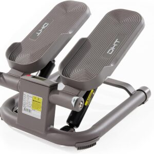 DHT Steppers for Exercise at Home, Mini Stair Stepper with Resistance Band, Workout Equipment with LCD Monitor, Fitness Stepper for Cardio Full Body Workout, for Home Gym(No Resistance Adjustment)