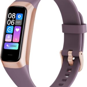Fitness Tracker with Heart Rate/Blood Oxygen/Sleep Monitor, 20+ Sports Modes Smart Watches for Women/Men, Activity & Step Tracker Smart Watch for Android/iOS Phones (Bordeaux)