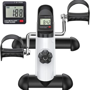 Cyclace Under Desk Bike Pedal Exerciser for Arm/Leg Exercise – Portable Mini Exercise Bike Desk Cycle, Leg Exerciser for Home/Office Workout