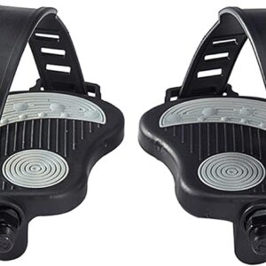 Exercise Bike Pedals with Straps for Peloton Bike, Spin Cycling Bike, Indoor Exercycle Bike, Stationary Recumbent Bicycle Replacement Parts