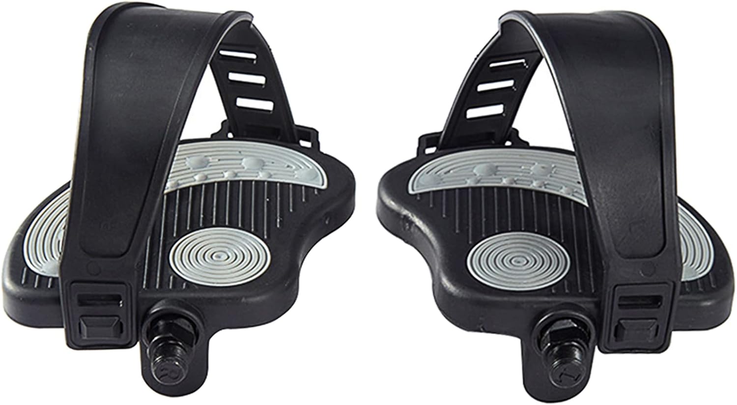 Exercise Bike Pedals with Straps for Peloton Bike, Spin Cycling Bike, Indoor Exercycle Bike, Stationary Recumbent Bicycle Replacement Parts