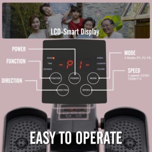 Under Desk Elliptical Electric Seated Pedal Exerciser Home Office Leg Exercise Equipment with Remote Control Seated Mini Elliptical Machines Portable Trainer for Teens Seniors Adults