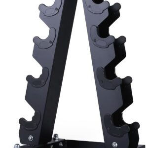 LIONSCOOL Premium Solid Steel Dumbbell Rack Stand Only, A-Frame Portable Weight Storage Organizer with Optional Tray and Wheels, Perfect for Home Gym Fitness Storage (200LBS/300LBS/700LBS Weight Capacity Available)