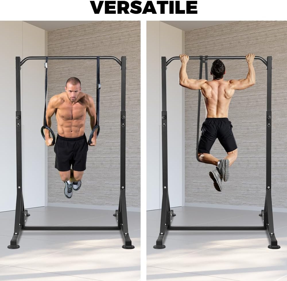 Pull Up Station, Power Tower Adjustable Pullup Bar Free Standing, Heavy Duty Multifunction Strength Training Pull Up Bar, Gym Workout Fitness Equipment Chin up Bar for Home Outdoor, 440LBS Capacity - Image 6