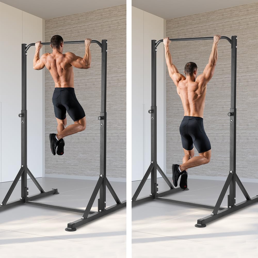 Pull Up Station, Power Tower Adjustable Pullup Bar Free Standing, Heavy Duty Multifunction Strength Training Pull Up Bar, Gym Workout Fitness Equipment Chin up Bar for Home Outdoor, 440LBS Capacity - Image 7
