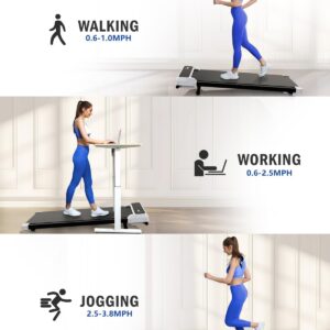 Walking Pad with Incline,2 in 1 Walking Pad Treadmill for Walking and Running, Under Desk Treadmill 5% Incline for Home/Office with LED Display