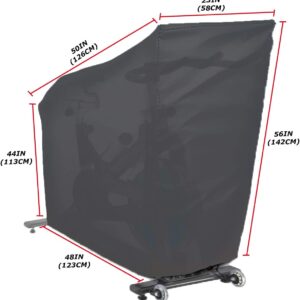 Exercise Bike Cover, Upright Indoor Cycling Protective Cover and Oxford waterproof fabric are the ideal choice for indoor and outdoor use （black）
