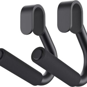SELEWARE Multifunctional Grip Gym Handles Robust Steel Tubing Netural Grip Pullup Handle Attachments For Pull-up Bars Barbells Resistance Bands Workout Handles Covered w/Comfy Foam 1 Pair