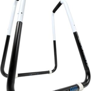 Ultimate Body Press Dip Bar Fitness Station – Adjustable Width Folding Dip Stand with Angled Grips, Stable Leveling and Easy Storage