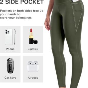 LZYVOO Leggings with Pockets for Women, 6 Packs Soft High Waisted Tummy Control Workout Yoga Pants