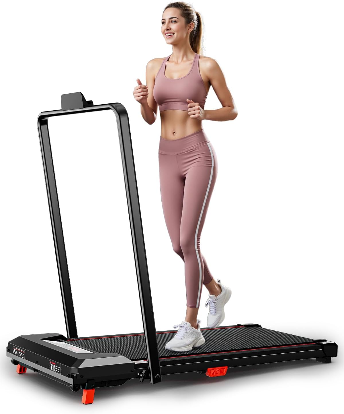 Walking Pad with Handle Bar, XBD Foldable Under Desk Treadmill Walking Treadmills with Incline 2.5 HP Folding Treadmill with Remote Control