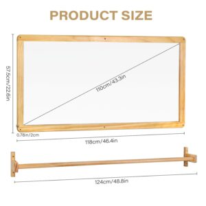 DGD Montessori Baby Mirror, Tummy Time Mirror for Newborn with Pull Up Bar. Baby Pull Up Bar 20” Acrylic Shatter Proof Kid Safe Looking Glass for Wall for Daycare, Homeschool or Preschool (Large