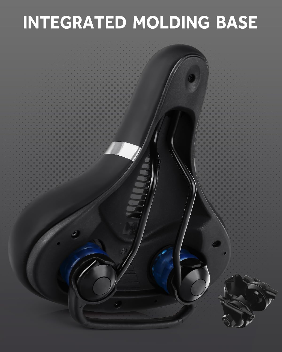 Bicycle Seat Replacement, Bike Seat for Men and Women, Comfort Wide Bike Saddle Memory Foam Padded Soft Bike Seat Cushion Compatible with Peloton, Mountain, City Bikes, Indoor Exercise Bikes - Image 4