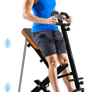 Deep Squat Machine Trainer, Rowing Machine for Home, Easy Setup & Foldable Exercise Equipment with Adjustable Resistance, Glute Trainer Machine, Abs & Leg Home Workout Machine