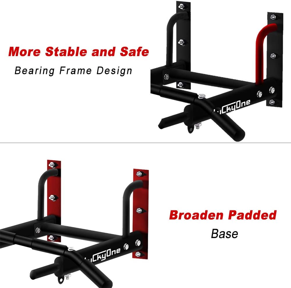 Wall Mount Pull Up Bar, Heavy Duty Steel Joist Mount Chin Up Bar, Pull-Up Bar With Wood Mount and Wall Mount Screws - Image 5