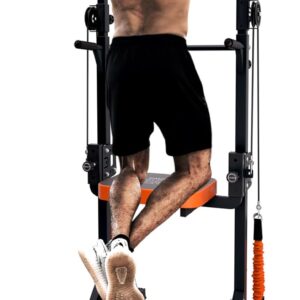 ONETWOFIT Power Tower Pull Up Bar Station Assistive Trainer, Multi-Function Adjustable Height Dip Station for Home Gym Workout, Strength Training Fitness Equipment, Pull Up Stand 360LBS