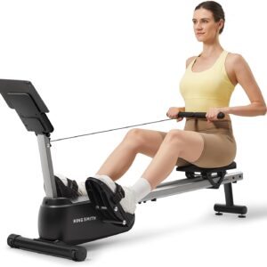 KINGSMITH Magnetic Rowing Machines for Home, 350LBS Capacity, APP Supported, Row Machine with Adjustable Resistance, Compact Rowing Machine Foldable