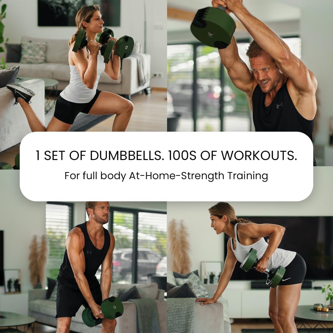 NUOBELL Adjustable Dumbbells 5-80 lbs: Replace 16 Sets, Ideal for Home Gym Weight Bench & Press - Image 7