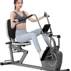 VANSWE Recumbent Exercise Bike for Adults Seniors – Recumbent Bikes for Home with Magnetic Resistance, Bluetooth and App Connectivity, Pulse Sensor