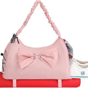 LARIPOP Yoga Bag for Women, Gym Bags with Shoes Compartment, Yoga Mat Duffle Bag with Wet & Dry Pocket & Adjustable Yoga Mat Holder