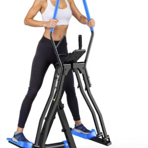 OWLSKY Air Walk Elliptical Exercise Machine for Home Gym – Compact Elliptical Cross Trainer with LCD Monitor, Device Holder, Low-Impact Cardio Workout, Full Body Fitness Equipment