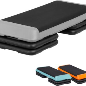 Adjustable Workout Aerobic Stepper, Exercise Step Platform Trainer with 4 Risers,Non-Slip Surface for Home Gym Workout Training