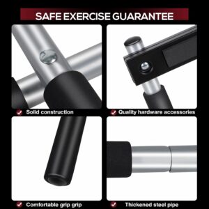 GYE Doorway Pull Up Bar for Home Gym, Adjustable Width, Heavy-Duty Steel，Max Limit 440 lbs Upper Body Fitness Workout Bar with Foam Grips，Indoor Portable Upper Body Workout Bar for Strength Training