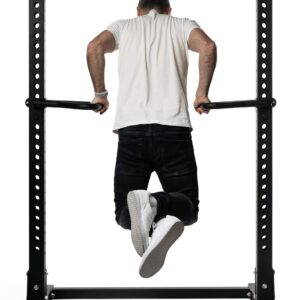 AmStaff Fitness Dip Bar Attachment for Squat & Power Rack – Compatible for 2×2″ – 2.5×2.5″ – 3×3″ Inches Tube with 1-Inch Hole Racks – (Pair)