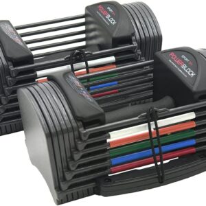 PowerBlock Sport 24 Adjustable Dumbbells, 3-24 lb. Durable Steel Build, Innovative At Home Workout Equipment, All-in-One Strength Training