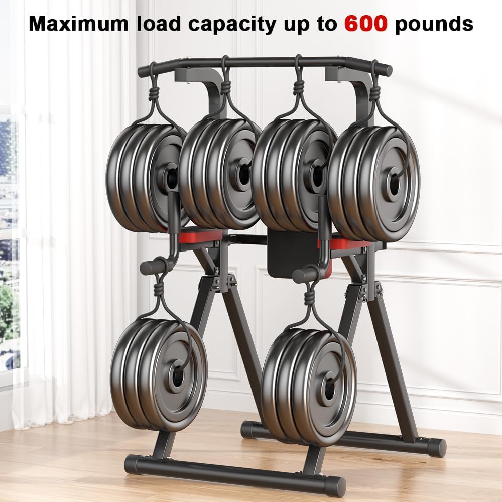 Foldable Power Tower, Adjustable Multifunction Pull Up Bar Tower Station, Pullup Dip Station Rack for Home Gym - Image 7