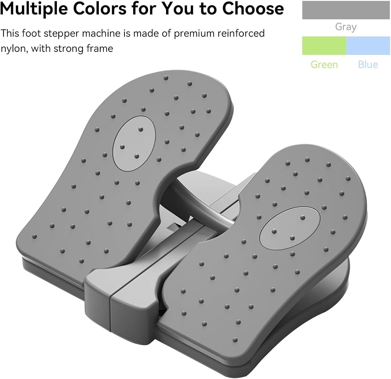 Mini Stepper Trainer, Reinforced Nylon Foot Stepper Exercise Machine Quiet Stair Stepper Foldable Leg Exerciser Peddle for Home Office - Image 9