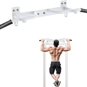 Wall Mounted Pull Up Bar – Heavy Duty Chin Up Bar, Pull-Up Bar for Garage, Joist, Wall Mount – Multifunctional Fitness Bar, Supports up to 600 Lbs