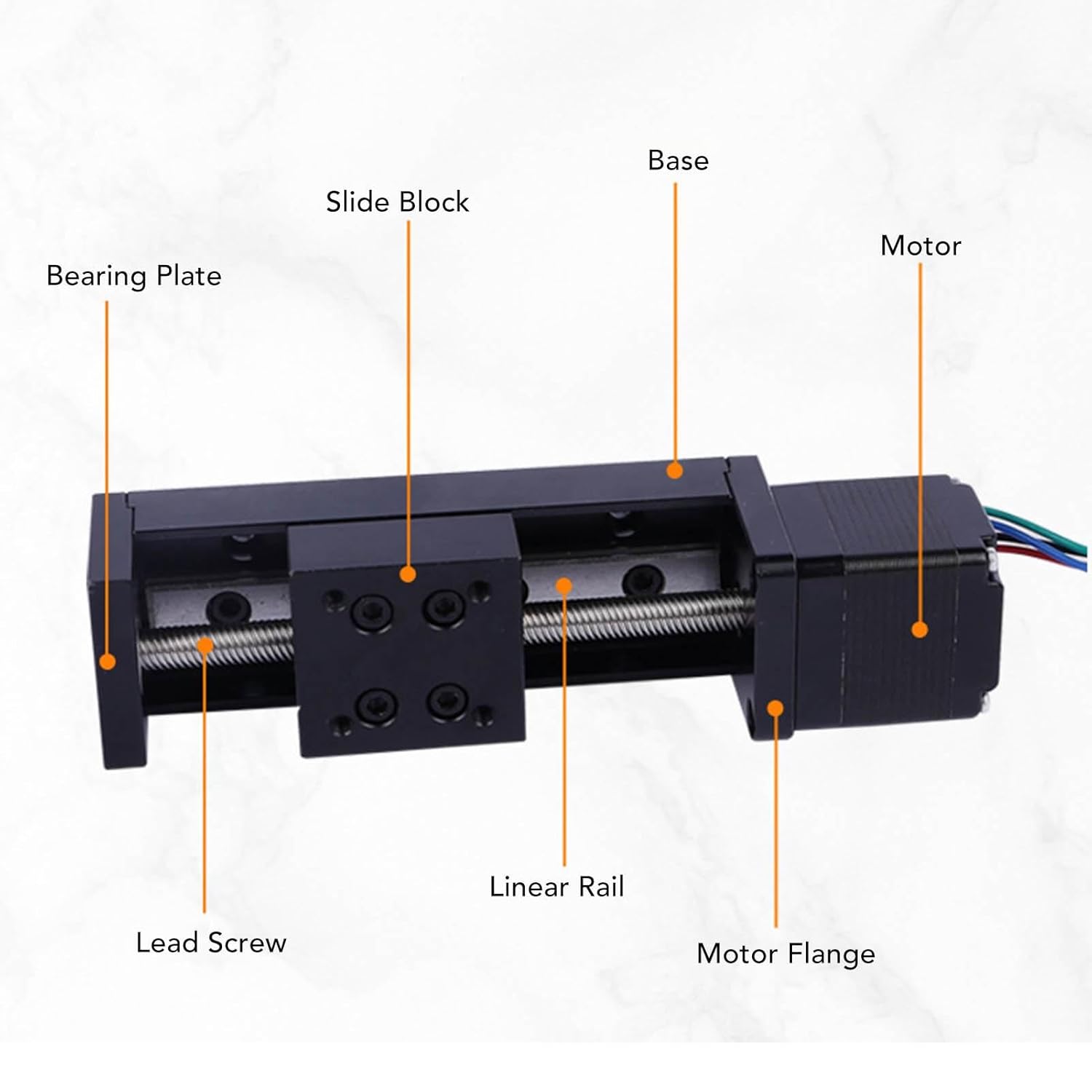 28 Stepper Motor Mini Linear Rail Slide Actuator, 50mm Stroke, X Y Z Stage with T Screw Rod, DIY CNC Router Parts - Image 4