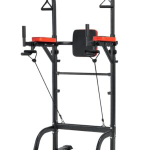 Power Tower Pull Up Bar Station Multi-Function Adjustable Strength Training Equipment Home Gym Strength Training Workout Equipment 440LBS